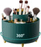 360 Rotate Makeup Brush Holder Organizer, Green Makeup Storage for Vanity, Desktop, Bathroom Countertop Organization