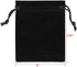 JIAKAI 30pcs Velvet Double Drawstring Cloth Bag - Jewelry Drawstring Pouches for Small Items (Black)