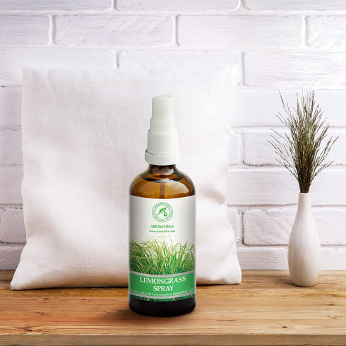 Lemongrass Aromatherapy Spray with Natural Essential Oil 3.4 Fl Oz - Room Mist and Air Freshener