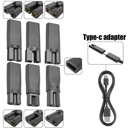 Upgraded 9PCS Replacement Shaver Charger - Compatible with Electric Hair Clippers, Beard Trimmers, Shavers