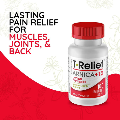 T-Relief Arnica +12 Natural Actives, Fast-Acting Formula, 100 Tablets