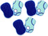 Microfiber Double Sided Scrub & Wipe Sponge Pad for Kitchen & Bath, Reusable Machine Washable (6pc)