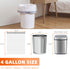 80 Count 4 Gallon Small Drawstring Trash Bags, Unscented White Liners for Bathroom Office Kitchen