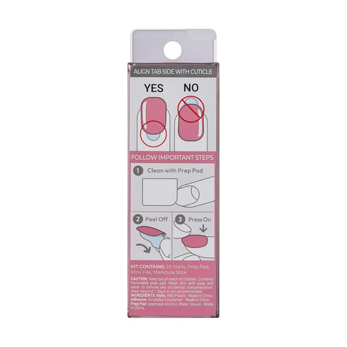 KISS imPRESS No Glue Mani Press On Nails, 'Petal Pink', Short Size, Squoval Shape, Includes 30 Nails