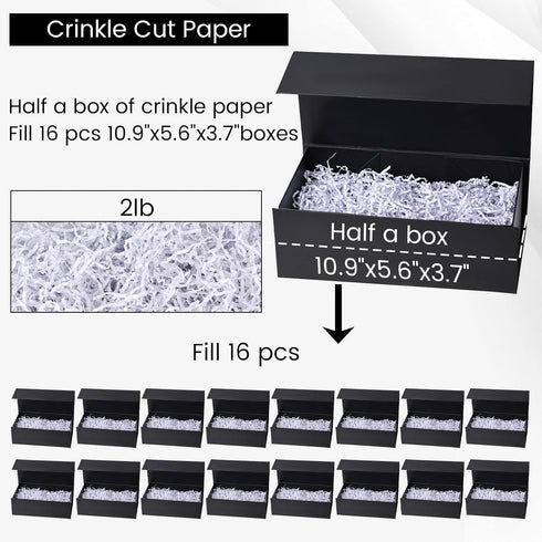 VGOODALL 2LB Green Crinkle Cut Paper, Shredded Confetti for Gift Basket Filling Holiday Box Wrapping