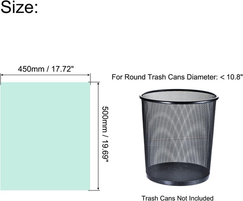 MECCANIXITY 2-4 Gallon Light Blue Small Trash Bags, 60 Counts / 3 Rolls for Kitchen, Office, Bathroom, Bedroom