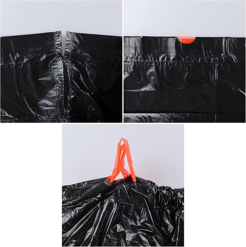 13 Gallon Tall Kitchen Drawstring Trash Bags, Black, 110 Counts