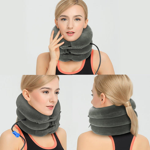 Cervical Neck Traction Device - Inflatable Neck Stretcher for Chronic Neck and Shoulder Pain Relief