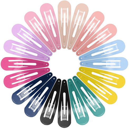 Snap Hair Clips for Women Girls, Funtopia 40 Pcs 7cm / 2.8 Inch Long No Slip Metal Hair Clips for Thick Hair (Mixed