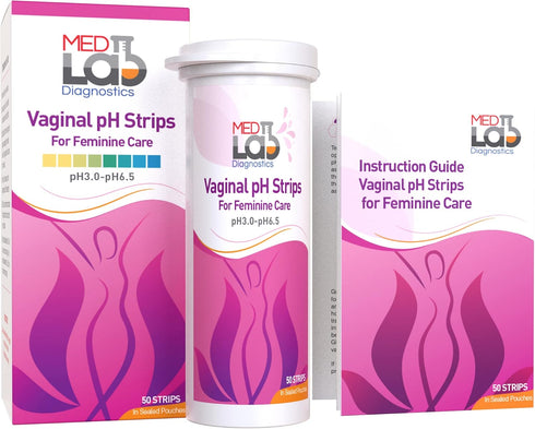 Women(50 Vaginal ph Test Strips for cnt). BV Home Test Kit for Bacterial Vaginosis, Yeast Infection and Menopause