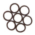 HOYOLS 50 Pcs Soft Elastic Hair Ties, Espresso - Large Nylon Fabric Ponytail Holder Bands for Thick Curly Hair