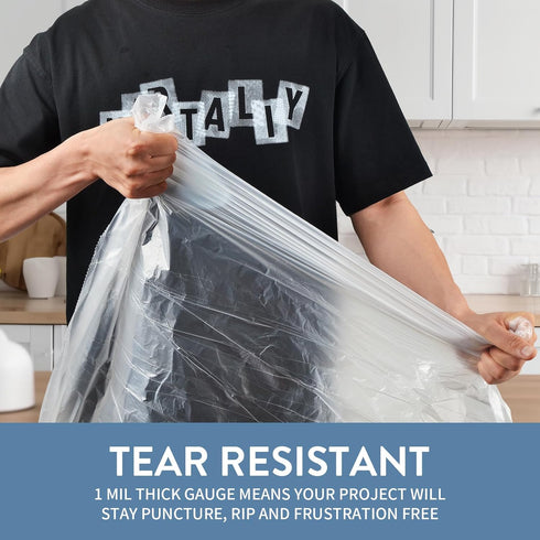 20 Gallon Trash Bags (102 Count) - Extra Strong Large Garbage Bags with Drawstring for Kitchen, Commercial, Office Use