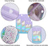 300 Pack 3 Sizes Resealable Mylar Holographic Bags Food Storage Smell Proof Bags with Front Window Packaging Pouch for Cookies Sample Jewelry (Pink to Blue, 3" x 4.7",4" x 6",4.7" x 7.9") by Funnyleaf
