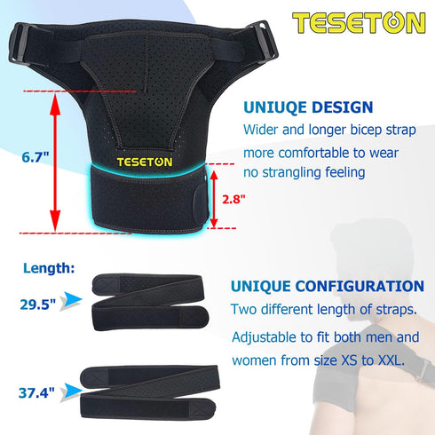 Shoulder Brace for Men and Women, Compression Sleeve for Pain Relief, Rotator Cuff Support