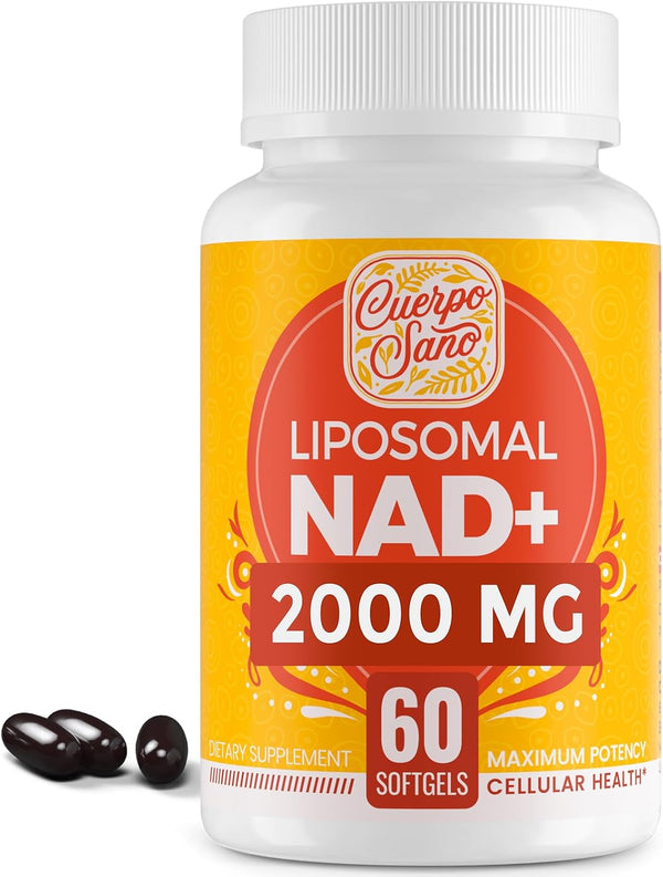 2000 MG Liposomal NAD Supplement, 60 softgels, High Absorption & Efficiency, Pure NAD+ for Aging Defense & Cellular