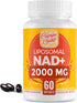 2000 MG Liposomal NAD Supplement, 60 softgels, High Absorption & Efficiency, Pure NAD+ for Aging Defense & Cellular
