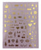 Impressed Authentic 5 Sheets Luxury Nail Art Stickers, 500+ Chrome Gold Customized Nail Decals for Salon Nails