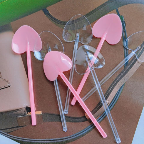 100pcs Heavy Duty Disposable Plastic Spoons - Small Teaspoons for Catering, Parties, Dinners, Weddings