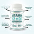 Max Absorption Vitamin K2 + D3 (5000IU) 90 Veggie Capsules from MK-7 and Cholecalciferol for Healthy Heart and Strong