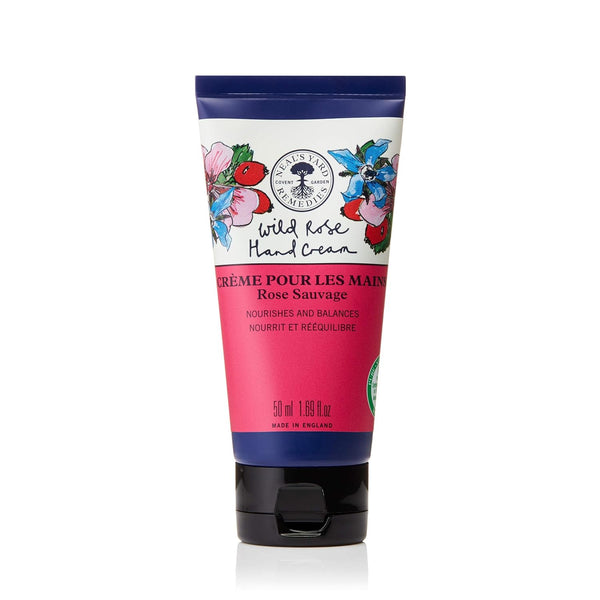 Neal's Yard Wild Rose Hand Cream, Nourishing Lotion, 50mL, Vegan & Cruelty-Free