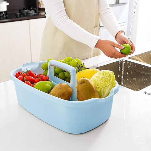 2 Pack Multi-Purpose Plastic Cleaning Caddy with Handle, Portable Shower Caddy Organizer for Bathroom Supplies
