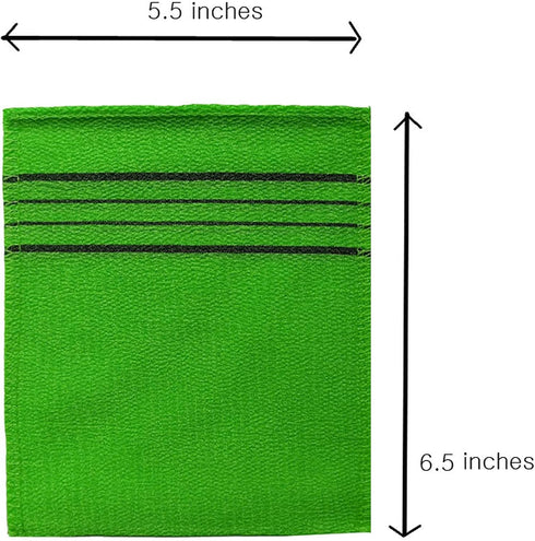 Korean Asian Exfoliating Bath Washcloth Mitt, Dead Skin Remover, Exfoliating Body Scrubber Gloves (Green 4)