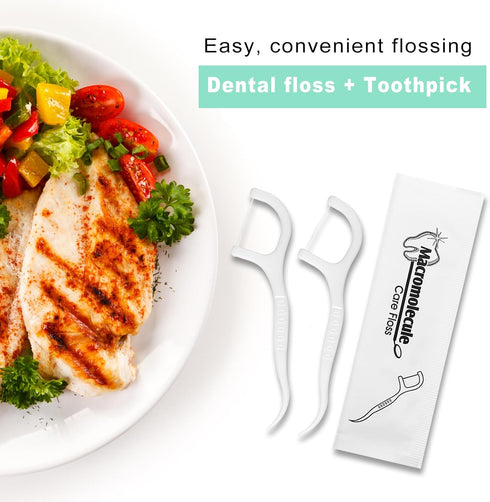 200 Pack Dental Flossers, Each Individually Wrapped, Travel Floss Picks for Oral Care