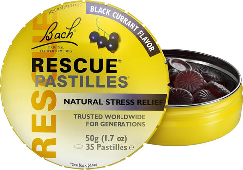 Bach Rescue Remedy Pastilles Black Currant, 1.7 oz (2 Pack)