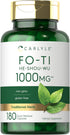 Carlyle Fo-Ti 1000mg | 180 Capsules | He-Shou-Wu Root | Non-GMO, Gluten Free Traditional Herb Supplement