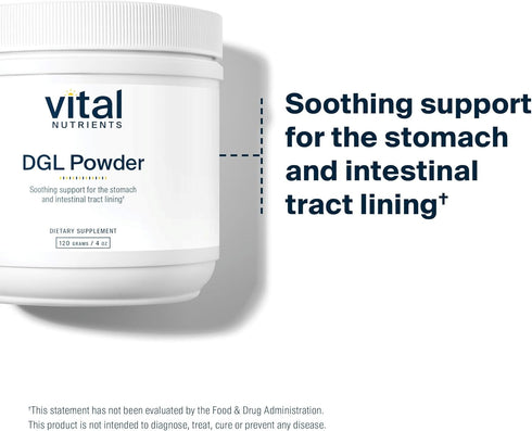 Vital Nutrients DGL Powder | Vegan Licorice Root Extract for Healthy Stomach Lining & Digestive Tract* | 120g