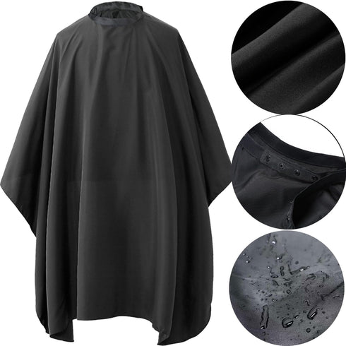 Professional Waterproof Hair Styling Cape, Nylon Haircut Salon Gown with Snap Closure, 50" x 60", 2-Pack