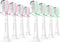 Toptheway Kids Toothbrush Heads for Philips Sonicare, 8 Pack for Kids 7+, Pink & Green