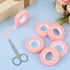6 Rolls Lash Tape, Makeup Adhesive Tape for Eyeshadow, 1/2''x9.8 Yards with Eyebrow Scissors (Pink)