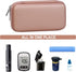 Diabetic Supplies Hard Case, Organizer Bag for Diabetes Testing Kit, Blood Glucose Monitor, Rose Gold