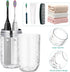 2Pcs Travel Toothbrush Case with Lid, 8.6x2.2x2.2in Portable Holder, Transparent 3D Pattern