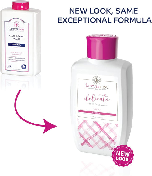 FOREVER NEW Liquid Laundry Detergent, Nontoxic Hypoallergenic Soap for Colors & Sensitive Skin, 32 fl. oz, Original