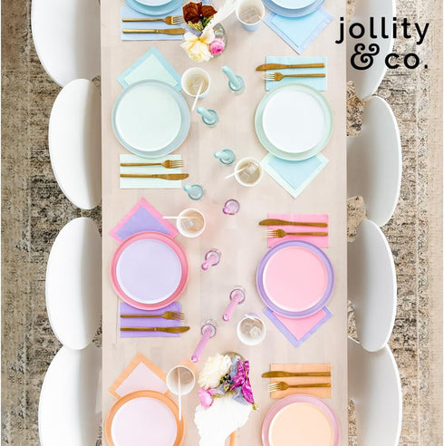 Jollity & Co Pack 8 Summer Shade Dinner Plates - Cerulean Azure Blue Paper Plates - of Cake Plates Disposable - Party