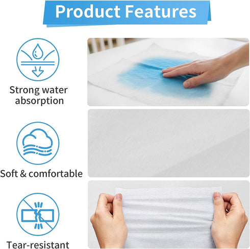 RAQEHO 50 10.6"X11.8" Nail Care Towels for Manicure and Pedicure, Toallas Para Pedicura Spa, Nail and Foot Mat
