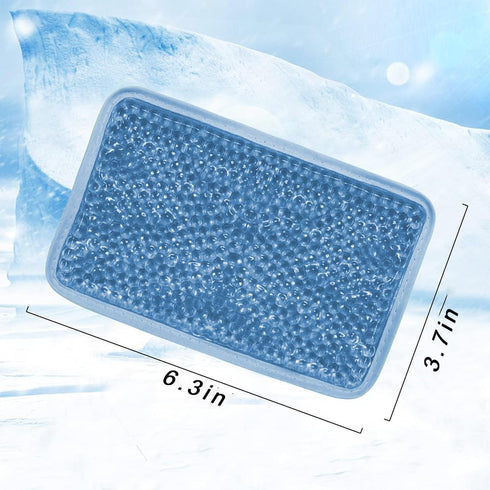 Ice Pack Gel Bead Cooling Pad - Reusable Hot or Cold Compress for Sports Injuries, Knee, Shoulder, Back Pain Relief