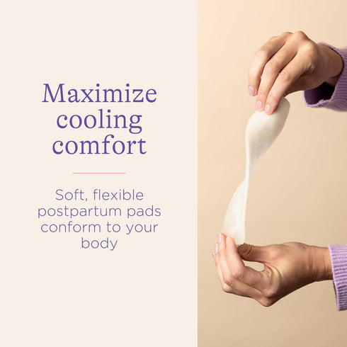 Lansinoh Postpartum Pads, Cooling Aloe Vera Perineal Ice Packs for Postpartum Care, 12 Count