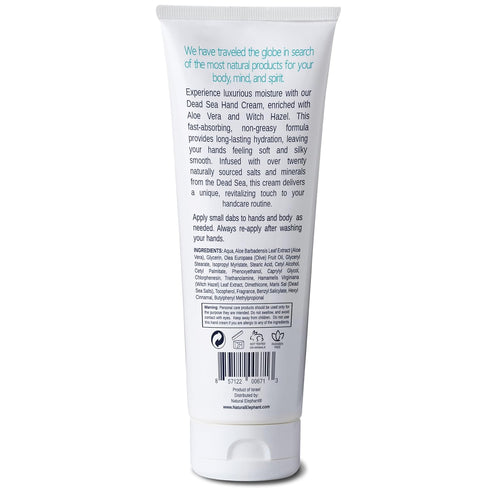 Natural Elephant Soothing Hand Cream - With Dead Sea Minerals, 3.4 fl oz (100ml)