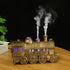 ICRPSTU 300ml Train Humidifier Diffuser, Cool Mist Quiet therapy Diffuser for Essential Oils, Double Outlets Train