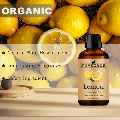 Lemon Essential Oils Organic, 30ML 100% Pure and Natural Lemon Essential Oil for Aromatherapy Diffuser - Lemon /1 Fl Oz