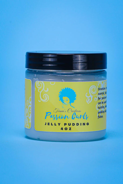 TIANA'S CREATIONS Passion Curls Jelly Pudding - Natural Styling Gel with Aloe Vera, Honey & Marshmallow Root, 4 OZ