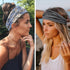 Huachi Boho Headbands, Wide Non-Slip Hair Accessories for Women's Yoga, Workout, Summer, 6 Pack