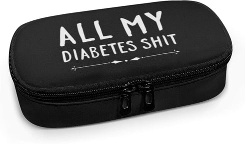 All My Diabetes Shit Rainbow Insulin Cooler Travel Case Diabetes Pen Portable Medication Cooler Bag Diabetes Storage Bag for Glucose Meter,Insulin Pen,Blood Sugar Test Strips