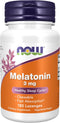 NOW Supplements Melatonin 3 mg, Healthy Sleep Cycle*, 180 Chewable Lozenges