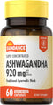 Sundance Ashwagandha Supplement 920mg | 60 Capsules | Super Concentrated, Non-GMO, Gluten Free