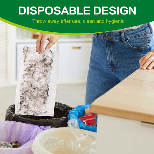 YHOVID (100) Heavy Duty Dry Sweeping Cloths Compatible with Sweeper Mop, Microfiber Duster Mop Pads Refills