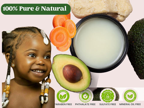 J'Organic Solutions Natural Kid's Hair Growth Stimulator, Hair Grease with Lanolin, Sweet Almond Oil, Castor Oil